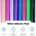 thumbnail image 2 of Farfi 1 Roll Thermal Transfer Film Glitter Self-Adhesive PVC Exquisite Adhesive Vinyl Sheets for DIY (Green,30*20cm), 2 of 13