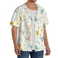 thumbnail image 4 of Vsdgher Chicken Print Men's Wrinkle Free Untucked Cuban Shirt Business Casual Button Down Shirts Short Sleeve Shirt, 4 of 7