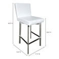 thumbnail image 5 of Moe's Home Collection Giro 30" Contemporary Faux Leather Bar Stool in White, 5 of 5