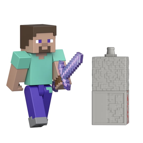 Figura de Accion Mattel Minecraft Steve 3.25 pulgadas