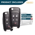 thumbnail image 5 of AKS KEYS Replacement for Chevrolet Key Fob 5 Buttons That Use FCC P4O9MK74946931 / OHT05918179 and Part Number 22755321, 5 of 6