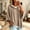 Khaki, variant on Pullover Sweaters for Women Hooded Side Slit Ribbed 3/4 Batwing Sleeve Sweaters Soft Ribbed Knitted Drawstring Sweatshirts Trendy Sweatshirts Daily Office Work Travel Outfits, Gray 2XL