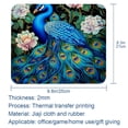 thumbnail image 5 of Peacock 8.3x9.8 Inch Square Desk Mat with Non-Slip Rubber Bottom for Office and Gaming – Printed Mouse Mat, Desk Mat, Gaming Mouse Pad, 5 of 6