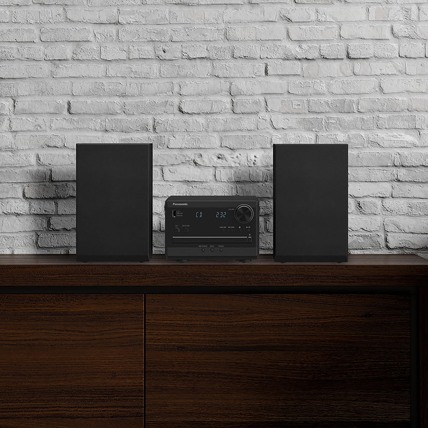 Panasonic Bluetooth Compact Home Stereo System with Full-Range Speakers, Amp, CD Player, Radio & Remote, SC-PM270PP-K
