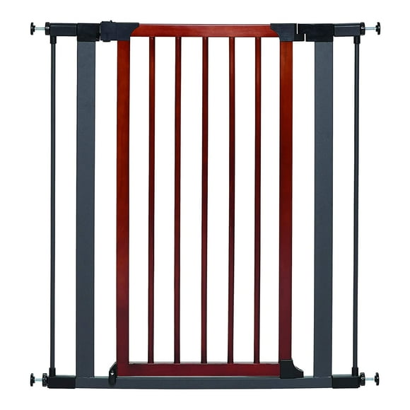 MidWest Homes for Pets 39 Inches Tall Walk-Through Steel Pet Gate, Pressure Mounted Dog Gate Measures 29 Inches. Expands to 38 Inches When Using Included Extentions, White
