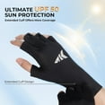 thumbnail image 2 of KastKing  Fingerless SPF Sun Gloves, UPF50+ Sun Protection Fishing Gloves, Hydrocool® Technology, Open Palm Design, Extended Cuff UV Protection Gloves for Fishing-Ultimate Angler, 2 of 9