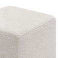 thumbnail image 5 of Ottoman Accent Chair, Ivory White, Fabric, Living Kitchen Cafe Bistro Hospitality Restaurant, Modern Contemporary HB36568, 5 of 9
