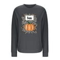 thumbnail image 4 of Olyvenn Fall Happy Sweatshirt Funny Thanksgiving Quotes Shirt Women Pumpkin Leopard Letter Printed Crewneck Pullovers Gray XL, 4 of 4