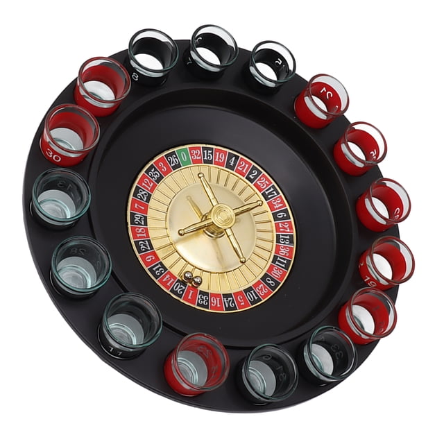 Drinking Roulette, Plastic And Glass Non Mistakes Shot Glass Roulette For Party