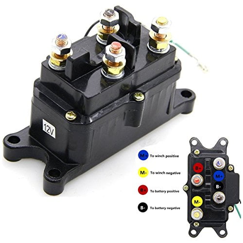 KanSmart 12V 250A Treuil Solénoïde Relais Contacteur Camion-Pouce pour Véhicules 4x4 ATV UTV