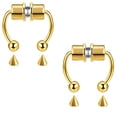 thumbnail image 2 of US 1Pcs Magnetic Septum Nose Ring Stainless Steel Fake Non Piercing Nose Clip, 2 of 5