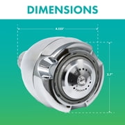 Niagara Conservation Earth Spa 3-Spray with 1.5 GPM 2.7-in. Wall Mount Adjustable Fixed Shower Head - Chrome