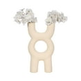 thumbnail image 2 of Decorative Object Ceramic Ceramic Sculptural Modern Glam Design Home Office Bedroom Living Room Decor - 15" Ivory & Tan, 2 of 11