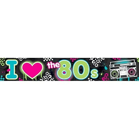 Animal Banner - Animal Print 'Totally 80s' Metallic Banner (1ct)