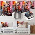 thumbnail image 4 of Designart "Abstract Rhythms Journey Through the Jukebox I" Jukeboxes Metal Wall Art, Pink Metal Wall Decor, Modern Metal Art Decor For Entryway - 24x32 Inch, 4 of 6