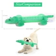 thumbnail image 6 of vecelo Plush Pet Toys with Soft, Durable Fabric for Small, Medium, and Large Pets, No Stuffing for Indoor and Outdoor Play, Supports Active Biting and Play - Hippo Middle, Green, 6 of 7