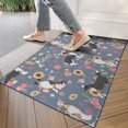 thumbnail image 4 of Border Collie Dog and Flower Florals Door Rugs,Washable Non Slip Door Mats Indoor,Decorative Door Mats,Entry Mat Indoor for Entrance,Bedroom,Kitchen,Bathroom,17"x30", 4 of 6