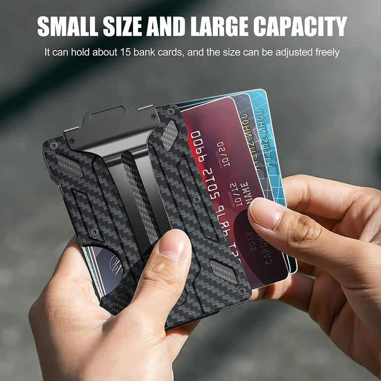Ultra-thin Men's Wallet Money Clip Carbon Fiber Card Holder Wallet