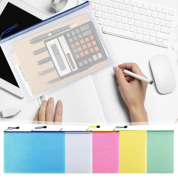 3PCS Mesh Document Bag,A4 Zipper File Bags,Transparent Mesh Pencil Case,Large-Capacity Storage Pencil Bag,Nylon File Pouch,Multipurpose for Travel,Board Game,Puzzles,Office,And Home Organize