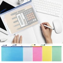 3PCS Mesh Document Bag,A4 Zipper File Bags,Transparent Mesh Pencil Case,Large-Capacity Storage Pencil Bag,Nylon File Pouch,Multipurpose for Travel,Board Game,Puzzles,Office,And Home Organize