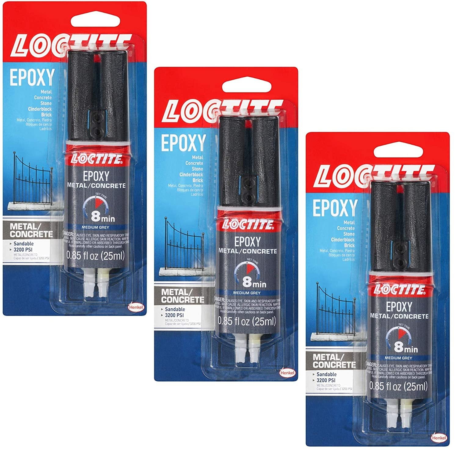 Loctite Metal and Concrete Epoxy Syringe, 25Millileters 1919325 3