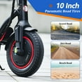 thumbnail image 7 of LiteFive 500W Electric Scooter - 10" Tires, Up to 22 MPH & 23 Miles, 3 Speed Modes Foldable Commuter Electric Scooter for Adults, 7 of 7
