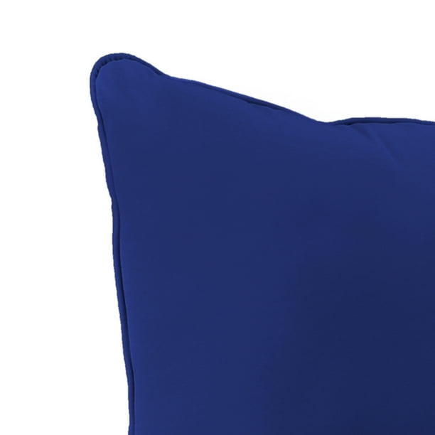 Jordan Manufacturing 26.5 x 24 Cobalt Blue Solid Outdoor 2PC Deep Seat Cushion with Ties Walmart Business Supplies