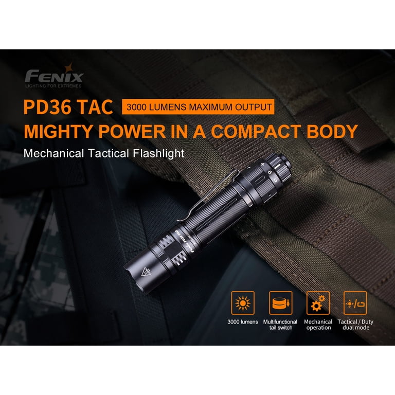 3000 lumen flashlight fenix PD36 TAC Tactical Flashlight, USB-C Rechargeable, with LumenTac Organizer : Sports & Outdoors The Fenix C7 is an advanced rechargeable flashlight Fenix PD36 TAC 3000 Lumen