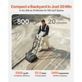 thumbnail image 3 of KFFKFF Compacteur à Plaques, Ramasseuse Électrique de Sol de 130 W, Force de 5 kN, Profondeur de 3,9 Po, Vitesse de 16 m/min, Efficacité de 3304 Pi2/h, Machine de Compaction de Sol à Essence, 3 of 9