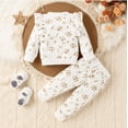 thumbnail image 2 of Infant Toddler Baby Girl Daily Fall Floral Outfit Ruffle Sleeve Sweatshirt Pants with Pocket 3M-24M, 2 of 5