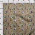 thumbnail image 3 of oneOone Cotton Poplin Twill Light Brown Fabric Animal Sewing Material Print Fabric By The Yard 56 Inch Wide, 3 of 4