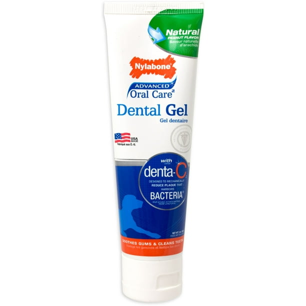 Nylabone Advanced Oral Care Dental Gel w/ DentaC Peanut Flavor, 1ct