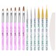 thumbnail image 1 of Juego de pinceles para uñas, pinceles multifuncionales para delinear uñas, kit de pinceles para pintar uñas con lima de uñas para dibujar líneas y detalles de uñas, 1 of 9