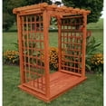 thumbnail image 2 of A &amp; L Furniture Lexington 7.5 ft. High Cedar Arbor with Deck, 2 of 3