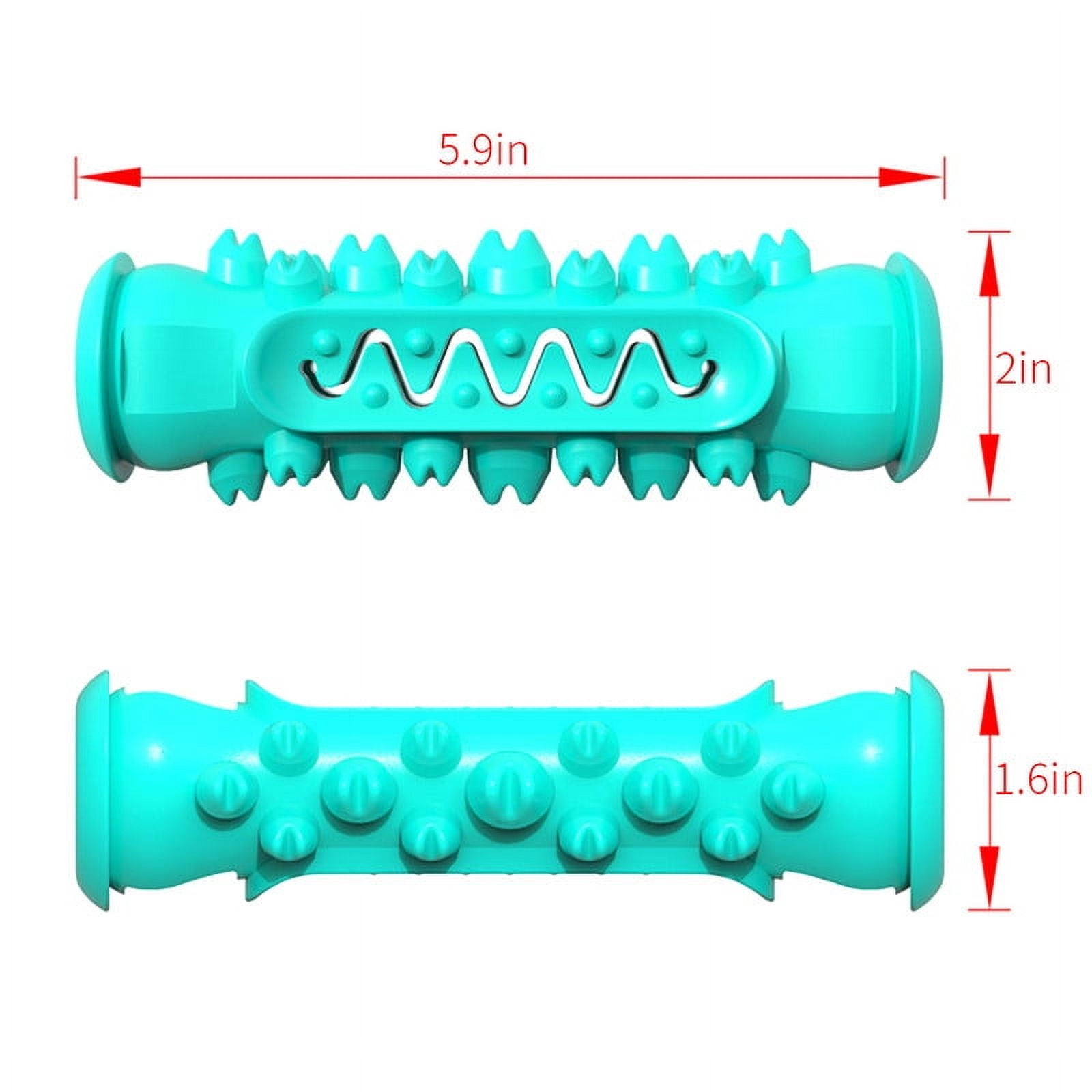TINGDUANJIAN 2 Pcs Interactive Tough Pet Toys Toothbrush Stick Green Blue for Dog