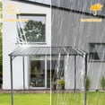 thumbnail image 3 of CarButler 10x8ft Outdoor Wall-mounted Gazebo Metal Hardtop Pergolas Lean-To Shelter with Sloped Roof for Patio,Garden,Yard, 3 of 8