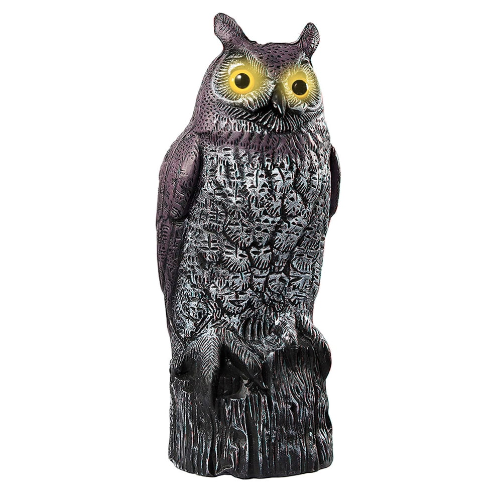 Bird Control Repellents Fake Owl Decoy with Frightening Sound