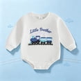 thumbnail image 2 of Xyant Little Brother Matching Outfit Baby Boy Sweatshirt Pullover Tops Long Sleeve Romper for Infant Newborn Boy,Size 0-3 Months, 2 of 6