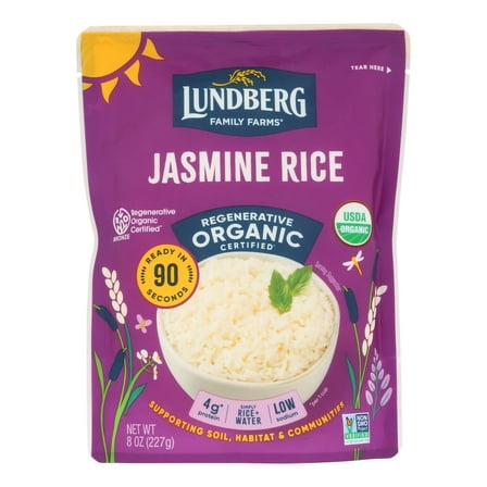 Lundberg Family Farms Organic Thai Rice - White Jasmine - Case of 6 - 8 oz