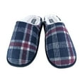 thumbnail image 2 of Dunlop - Mens Warm Plush Fleece Lined Slip on Mule Checked Plaid House Slippers, 2 of 2
