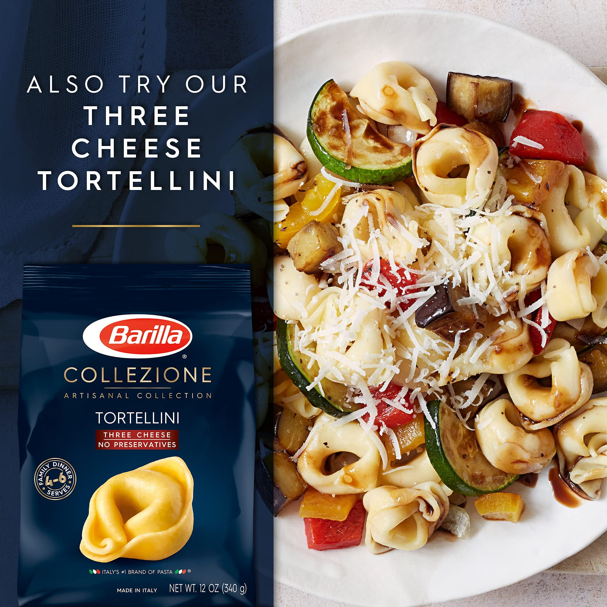 Barilla Collezione Cheese & Spinach Tortellini Pasta 12 Oz (Pack