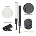 thumbnail image 4 of Professional 2-Pack MS-30L Handheld LED Video Light Kit with 2m Aluminum Stands - 3200K-5500K Bi-Color, 24W, CRI 95+, 192 LED Beads, Stepless Dimming, Diffusers, Power Adapters & Travel Bag - US, 4 of 6