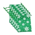 thumbnail image 4 of 6Pcs Christmas Burlap Gift Pouches with Drawstring 4x5.5inch Accessories Packing Green, 4 of 8