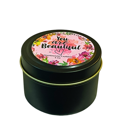 "You Are Beautiful" Scented Handmade Candle In Honey Suckle