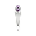 thumbnail image 4 of V3 Jewelry® Sterling Silver with Natural Amethyst and White Zircon Five Stone Ring, 4 of 5
