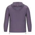 thumbnail image 6 of Iugvhana Men Women's UPF 50+ Sun Protection Hoodie Jacket Lightweight Long Sleeve Sun Shirts with Pocket Outdoor Athletic Jackets Purple#1 XL, 6 of 6