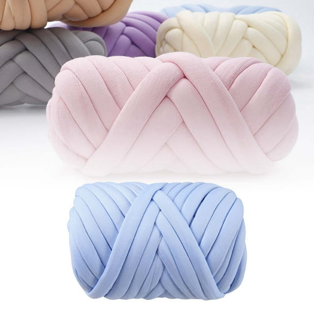Thick Core Yarn Hand Woven Fabric Strip Thread for Crochet Projects for Blankets Cushions Home and Craft Projects