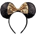 thumbnail image 1 of HSHDLDF Minnie Mouse Serre-Tête Oreilles Minnie Mouse Serre-Tête Oreilles Adapté au Jeu de Rôle pour Fille et Femmes (Noir+or), 1 of 5