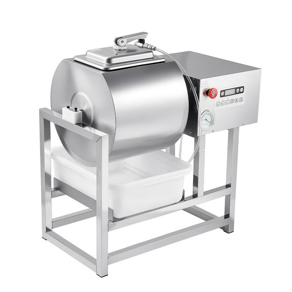 KFFKFF 40L Vacuum Tumbler Marinator Meat Processing Chicken Marinated Machine Stainless Steel with Automatic Bidirectional Rotation
