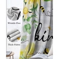 thumbnail image 3 of Sunflower Floral Kitchen Curtains Farmhouse Pastoral Daisy Bees Grey Plaid Cafe Short Curtains for Bathroom Blackout Window Curtain Small Window Treatment Drapes for Bedroom Living Room 27.5"x39"x2, 3 of 9